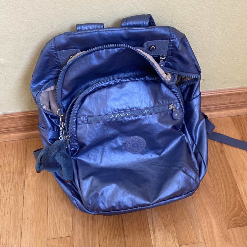 Electric blue Kipling backpack